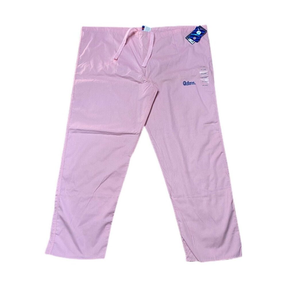 GelScrubs Pink Gators Embroidered Unisex Scrub Pants 2X Large Drawstring USA Mad